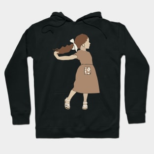 Abstract vector kids and baby girl silhouette Composition Hoodie